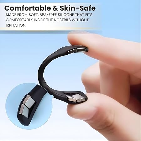 Magnetic Anti-Snoring Nose Clip (Pack of 15) | Nasal Strips for Breathing Relief | Sleep Aid Snore Stopper Device for Men & Women