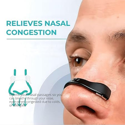 Magnetic Anti-Snoring Nose Clip (Pack of 15) | Nasal Strips for Breathing Relief | Sleep Aid Snore Stopper Device for Men & Women