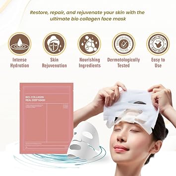 Korean Bio Collagen Overnight Face Mask ( Pack of 4 )